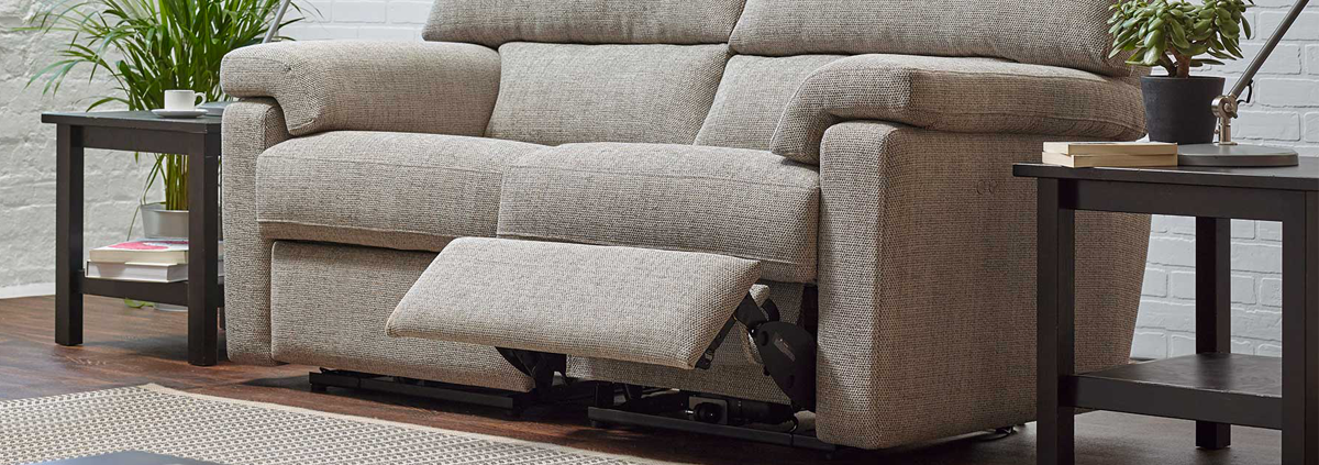 Fabric 2 Seater Manual Recliner Sofas