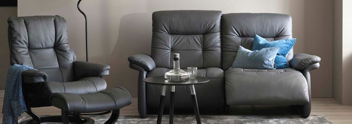 Leather 2 Seater Power Recliner Sofas